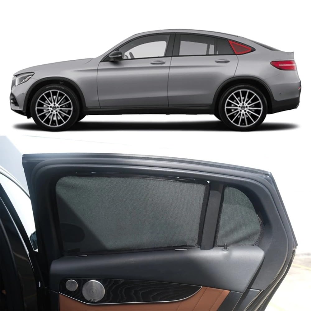 Parasole de Auto per Benz per GLC per Coupé 2017-2023 Parasole Auto Parabrezza Anteriore Telaio Tenda Finestrino Laterale Posteriore Tende Sole Visiera(Rear 5piece)