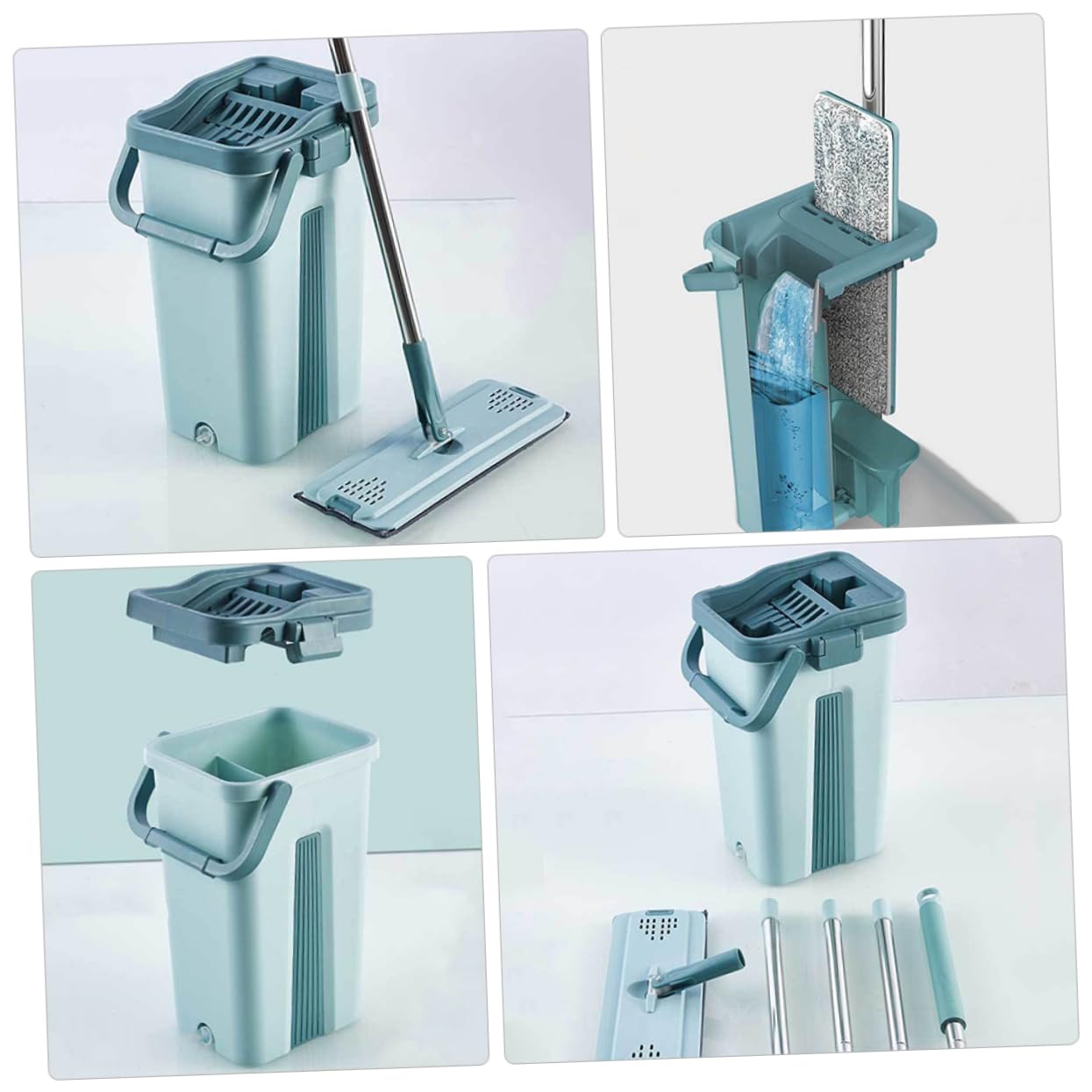 PRETYZOOM Fregona Manos Libres Cubo Trapeador de Microfibra para Limpieza Accesorios de Trapeador para Hogares Cubs para Fregona y Trapeadores de Microfibra