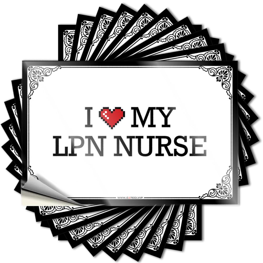 I Love My LPN Nurse Back Porch Decor Billiards DIY | High Sticker Bumper Removable Vinyl Sticker Decal(12X18CM)