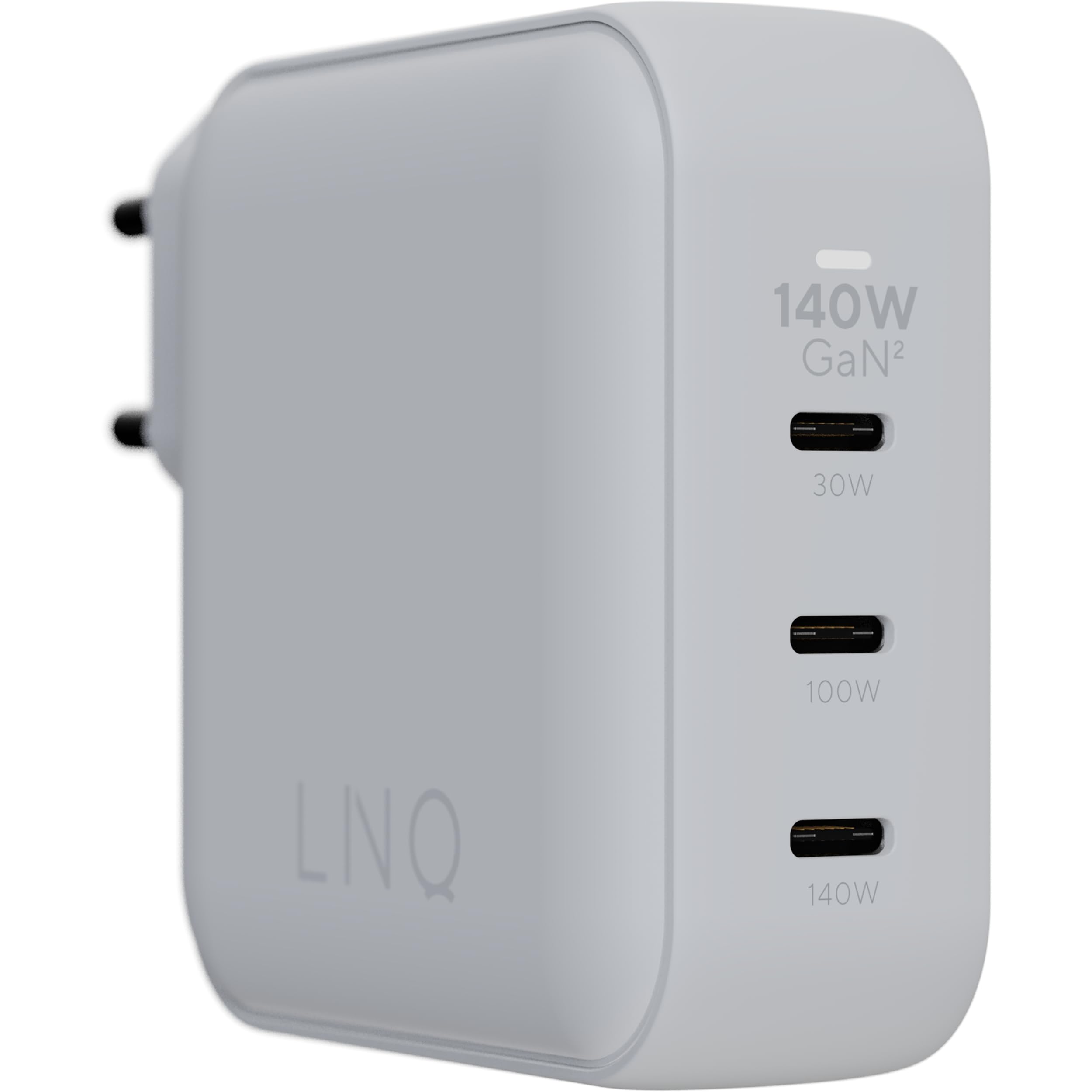 Linq Connects Caricabatterie per laptop 140W GAN2 - Caricatore rapido con tecnologia GAN avanzata - Adattatore USB-C Power Delivery per laptop, tablet e smartphone