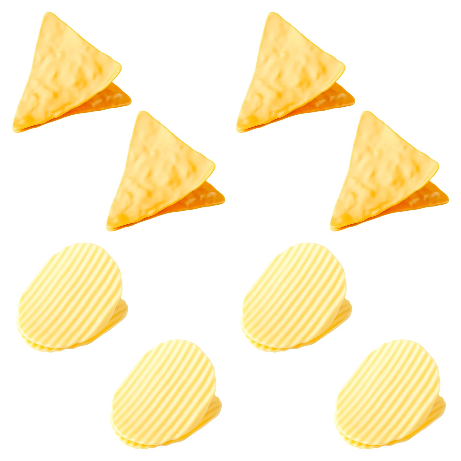 Bojueshaw 8pcs Chip Clips,Food Storage Bag Clips,Potato Shape Funny Chip Clips,Funny Sealing Clips for Home,Kitchen,Travel,Camping