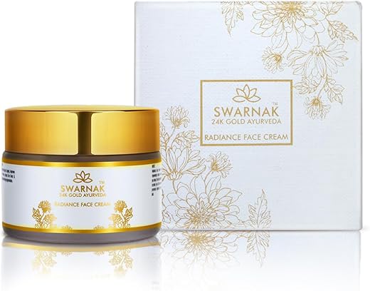 Swarnak Women's 24K Gold Ayurvedic Radiance Face Cream with Shea Butter for Reducing Pigmentation, Fine Lines & Wrinkles -...