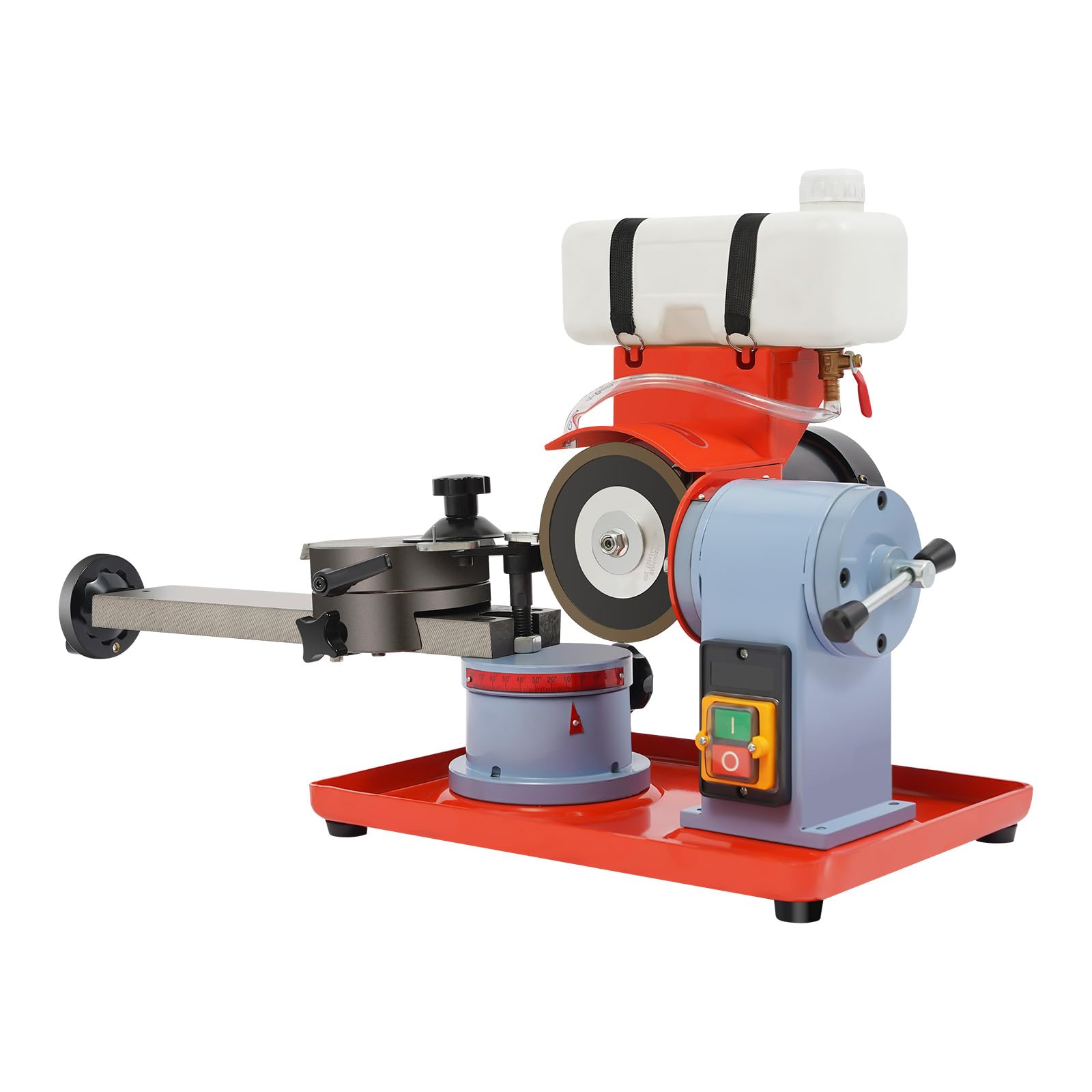 Afilador de hojas de sierra, 250 W, 2850 rpm, amoladora de agua, disco de afilar, máquina de afilar, sierra circular, diámetro de trabajo 80-700 mm, ángulo de ajuste ± 20 °