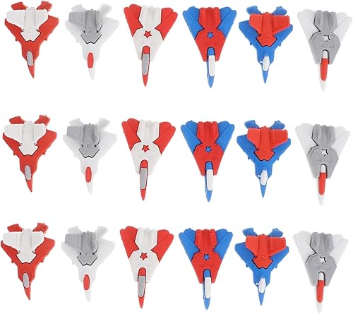 Novalty - Borrador de lápiz, 18 piezas de borrador, mini rompecabezas para niños, modelo de avión, juguete de juguete, mini borrador de lápiz,