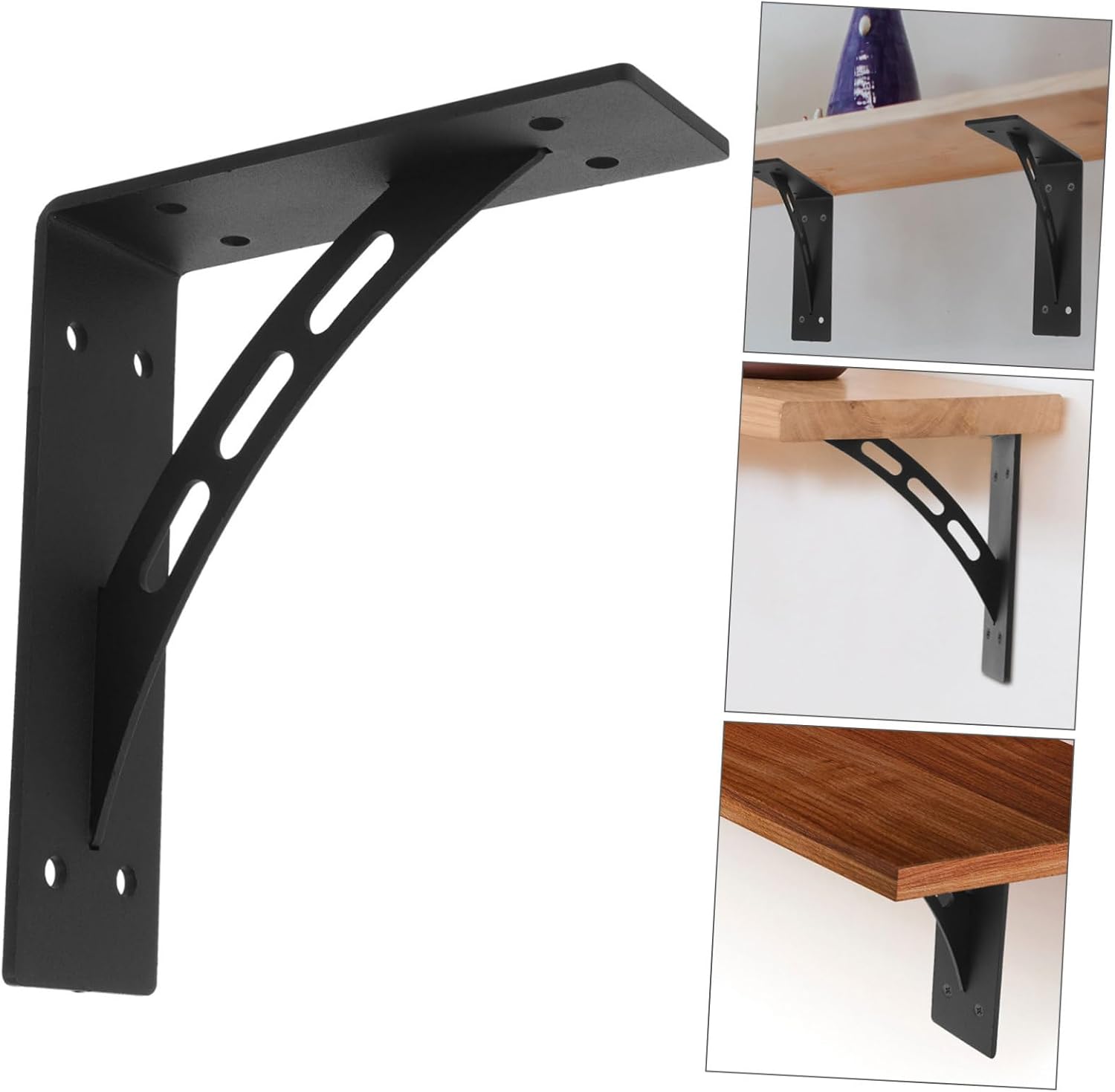 TEHAUX 2pcs Heavy Duty Shelf Brackets Sturdy Floating Shelf Support for Wall Mounting Easy to Install for Living Room Bathroom Kitchen and Office Decor
