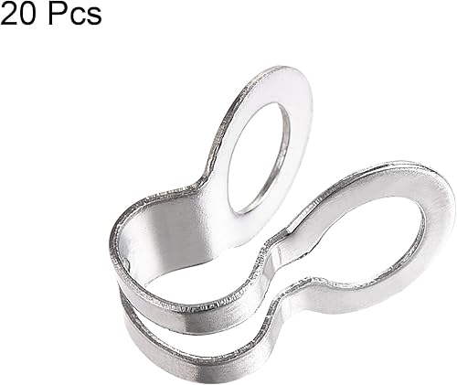 Miniatura 8 de uxcell Conector de cadena de bolas, 0.079 in, 0.094 in, doble anillo, conexión de bucle de acero inoxidable, paquete de 20