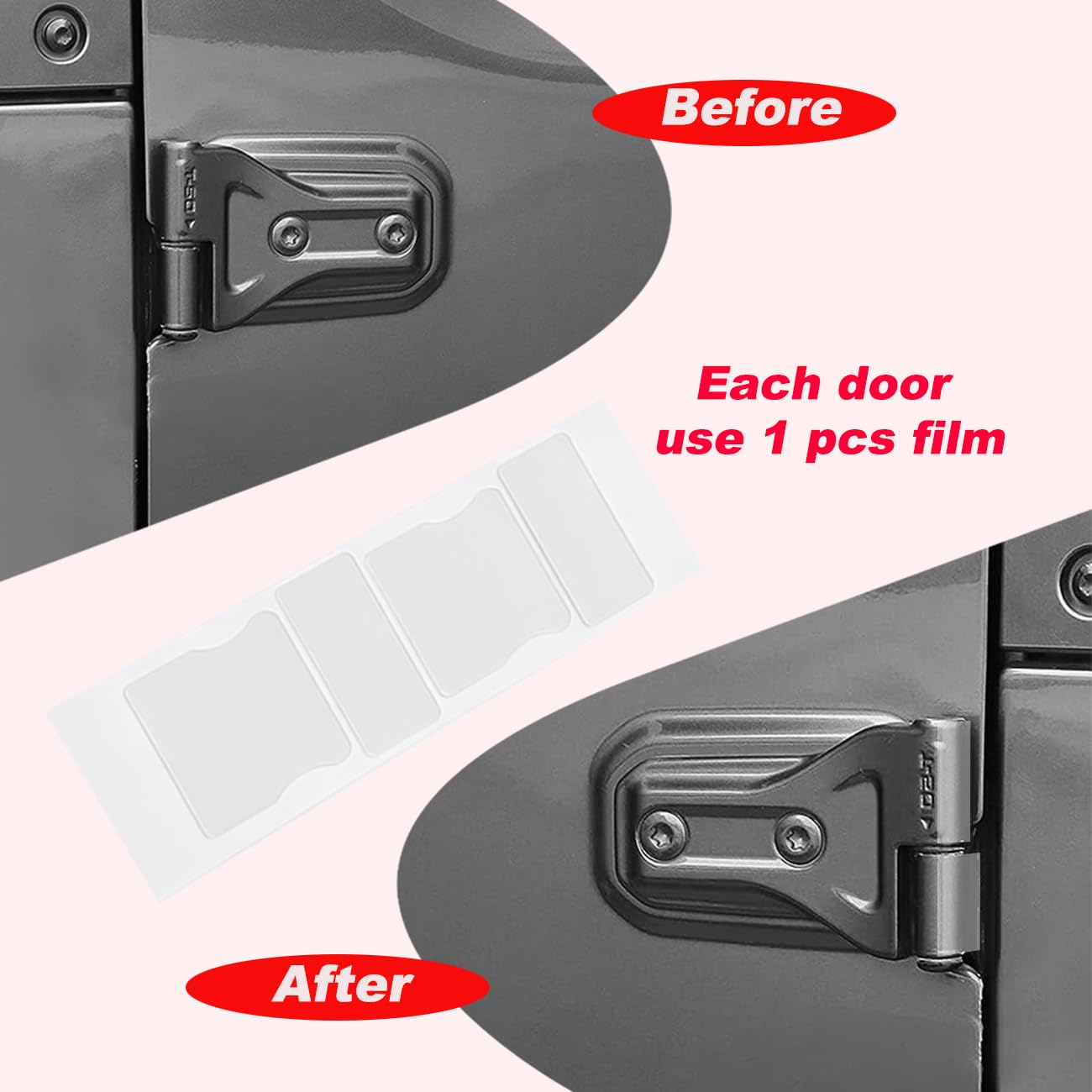 Amazon.co.jp: Jeep Wrangler用ドアヒンジプロテクター ドアヒンジ保護