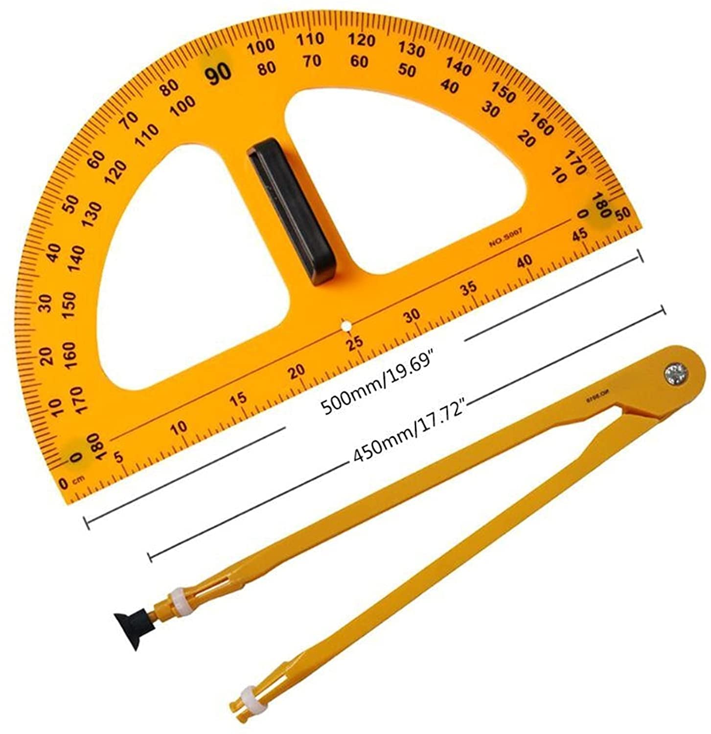 AKAZI Geometrie-Set Kompass für Geometrie – Multifunktions-Lehrlineal-Set Dreieck-Kompass-Winkelmesser-Messlineal Mathematik-Geometrie-Werkzeuge Kompass-Set