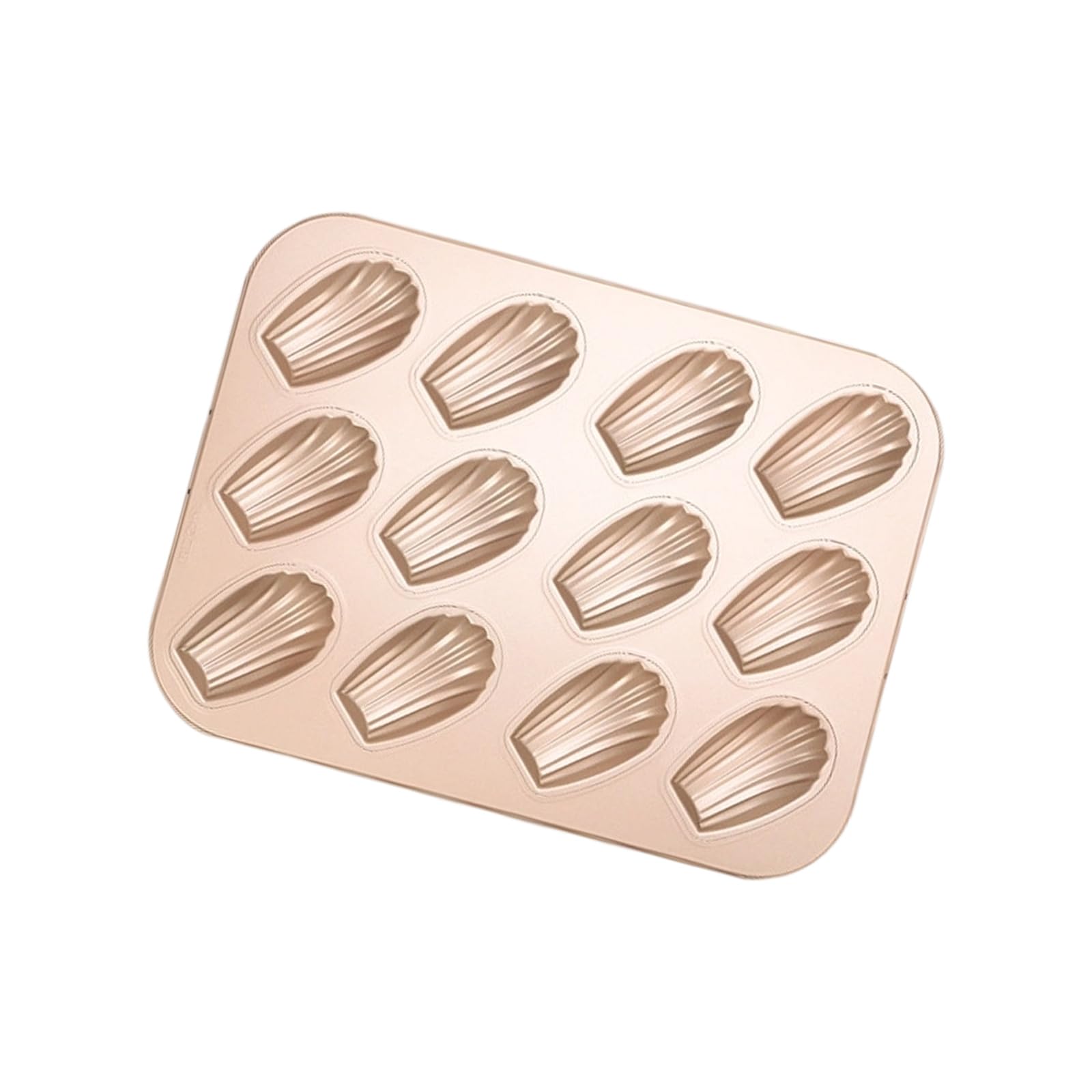 HGENAHGTF Rustproof Carbon Steel Cake Pan 6/12 Cavity Shell Shape Madeleine Nonstick Coating Mold Tray for Baking Enthusiasts Cake Baking Pan