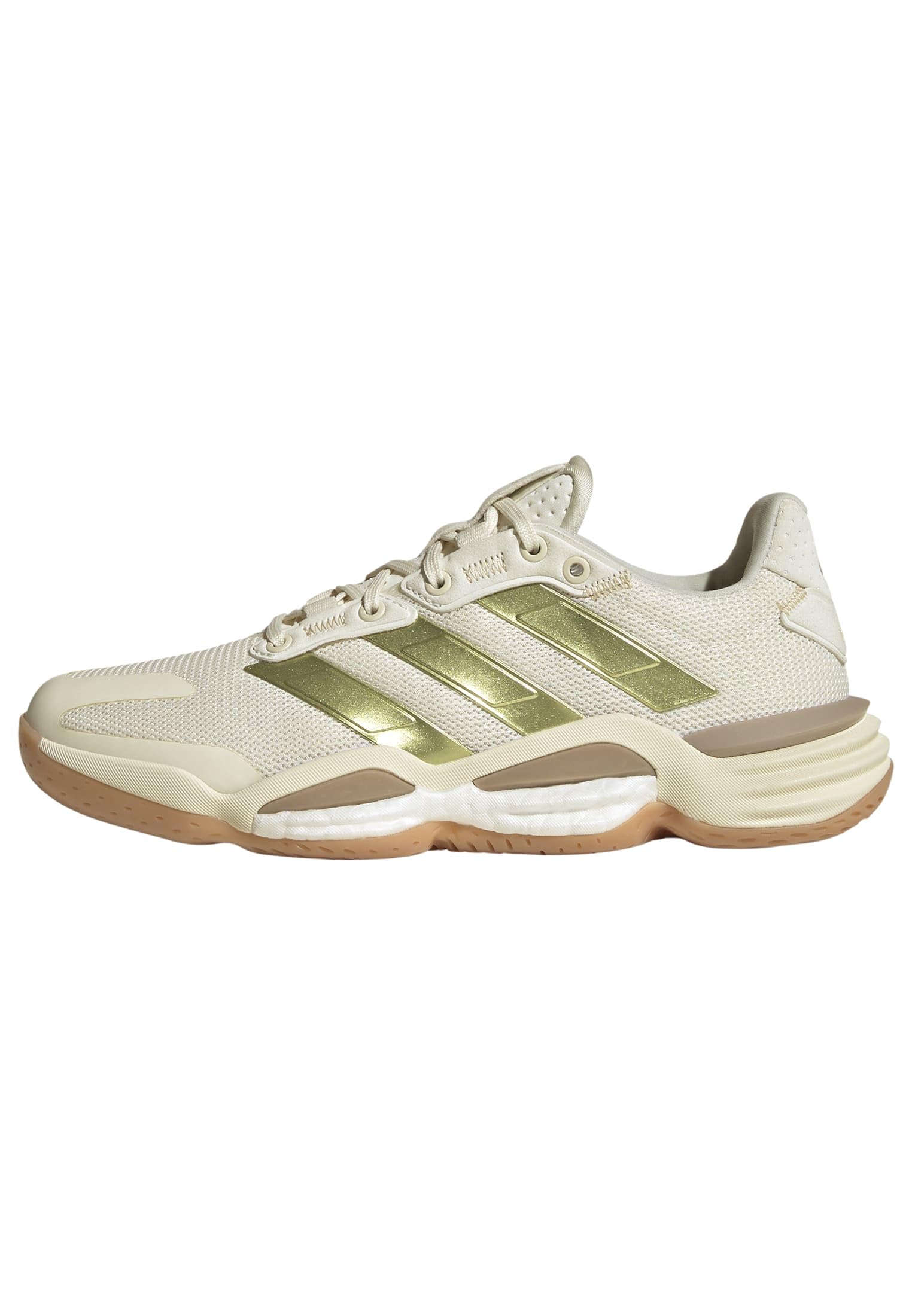 Adidas Femme Stabil 16 Indoor Shoes, Off White/​Gold met./​Crystal Sand, 44 2/​3 EU