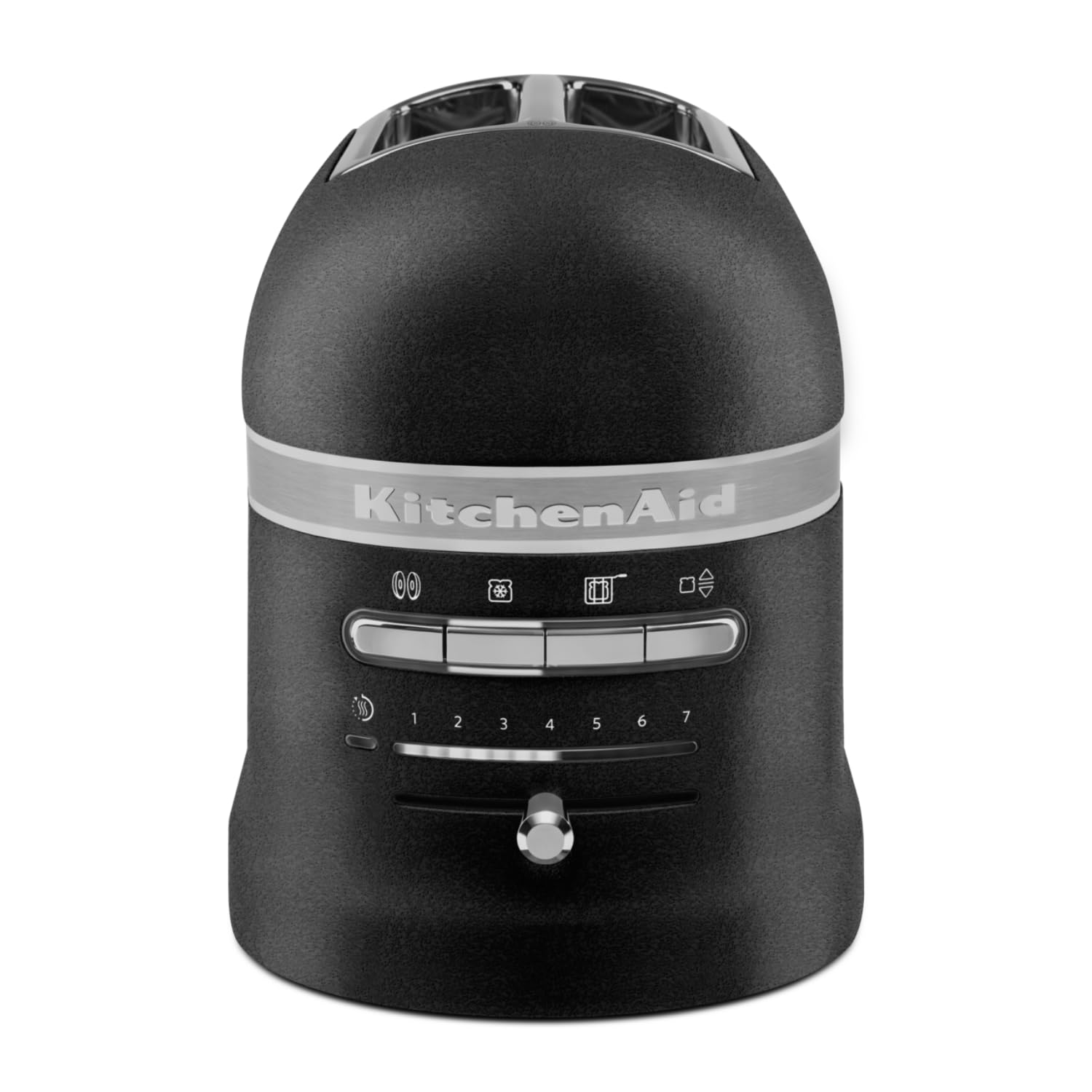 KitchenAid Tostadora de Pan con Doble Ranura Ancha - Artisan - Para Diferentes Tipos de Pan - 7 Niveles de Tostado - Con Rejilla para Sándwiches - Negro