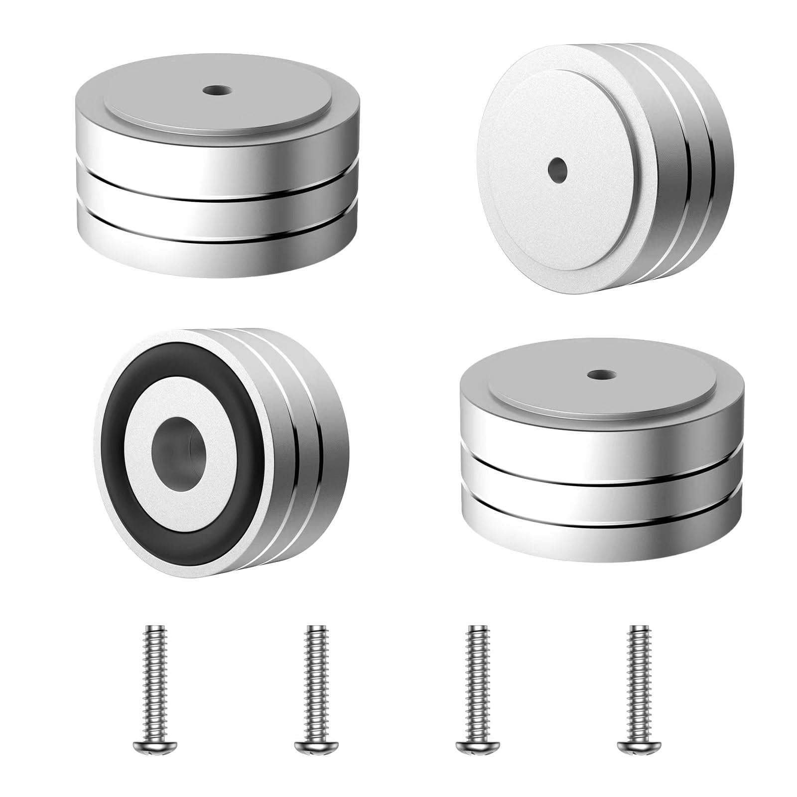 Tertullus 4 Sets High-End HiFi Aluminum Speaker Feet, Shock Base Pad Spikes,40x20mm,Shockproof Stand Pad for HiFi Devices Amplifier Turntable DAC