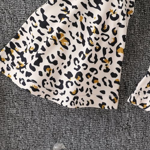 Image of Toddler Girl Clothes Long Sleeve Cartoon & Letter Graphic Top + Fruit Stationery Print Flared Leg Pants