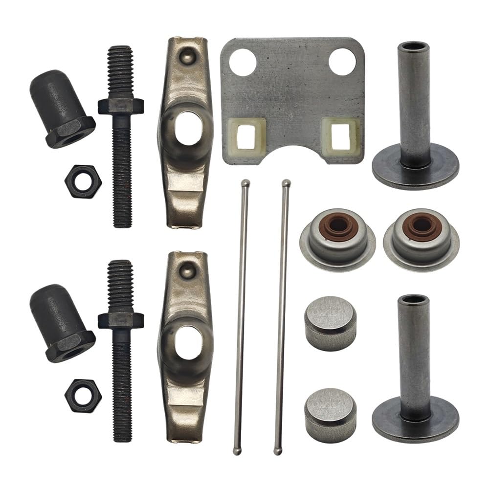 Elevador de válvula, Brazo basculante, Tapa de Sello, Placa de Empuje, Varilla de Empuje Apta for GX160 GX200 5.5HP 6.5HP, Pieza de Herramienta de Motor de cortacésped