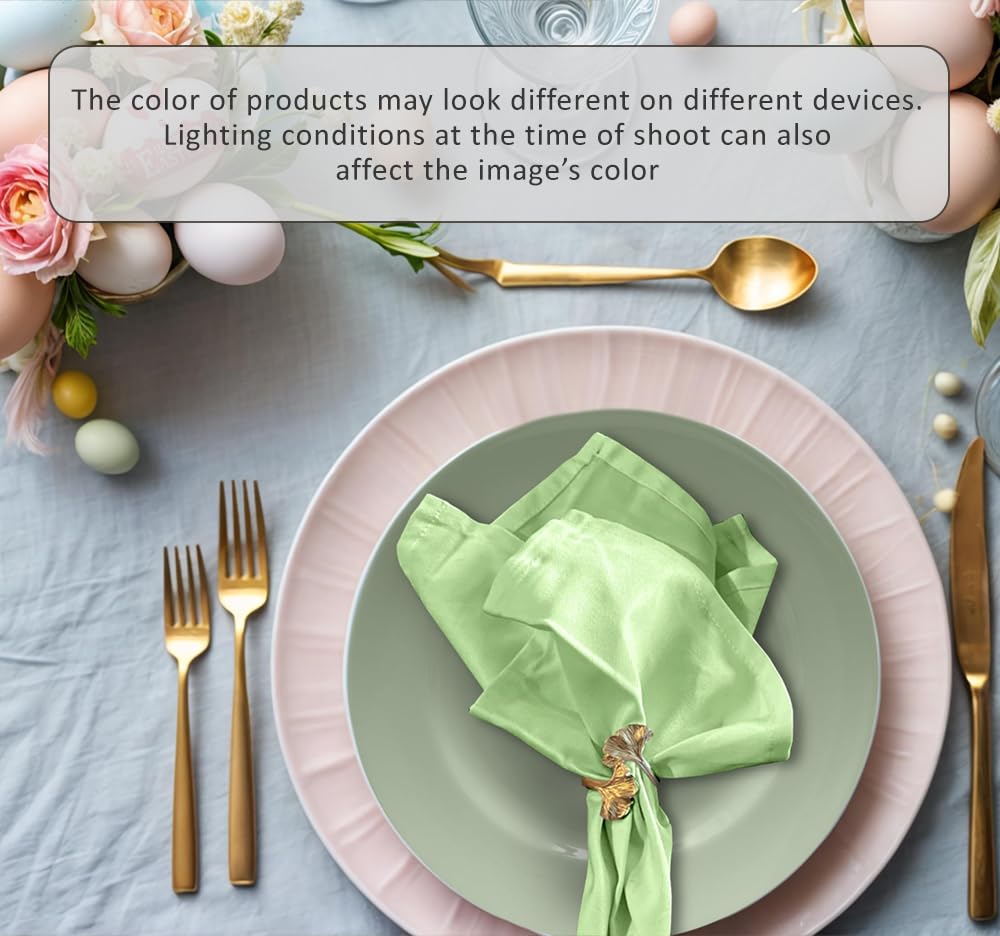 12-Pack Cloth Napkins 18x18 Inches - Multi Color Cotton Blend Washable Dinner Napkins For Hotels & Parties