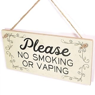 Please No Smoking Or Vaping Plaque - Guest Room Airbnb Signs