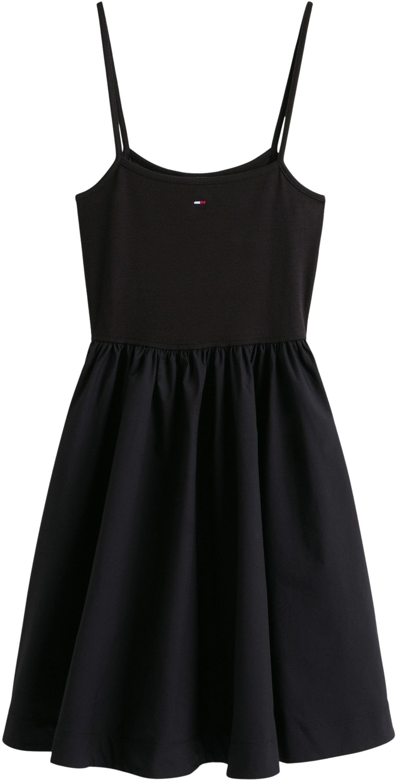 Tommy Jeans Tjw Rib Poplin Mix Strappy Dress Dw0dw22352 Vestido Acampanado Mujer (Pack de 1)