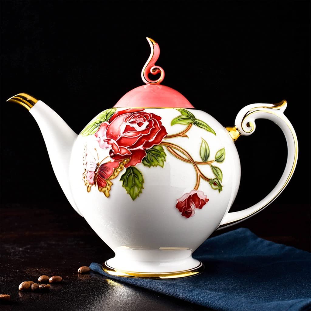 Zestaw 15 szt., wytłoczony porcelanowy zestaw filiżanek do kawy, taca do projektowania fryzury, taca na kubek pałacowy, vintage herbata party