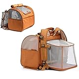 Large Cat Backpack Carrier Expandable Pet Carrier Backpack for Small Dogs Medium Cats Fit Up to 9 KG(20LB), Foldable Puppy Backpack for Travel, Hiking,