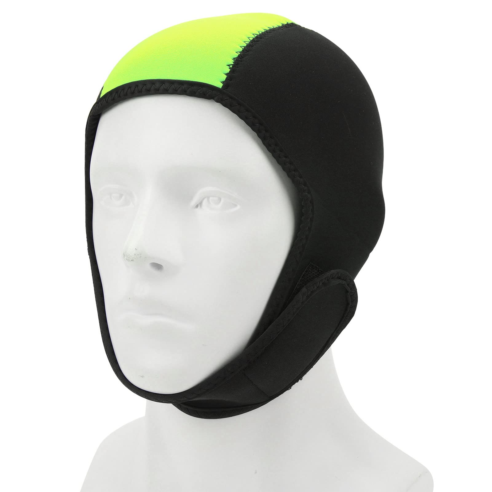 NDNCZDHC Wetsuit Hood Thermal Swim Surf Diving Hood Sun UV Protection Quick Drying for Men Women(Green)