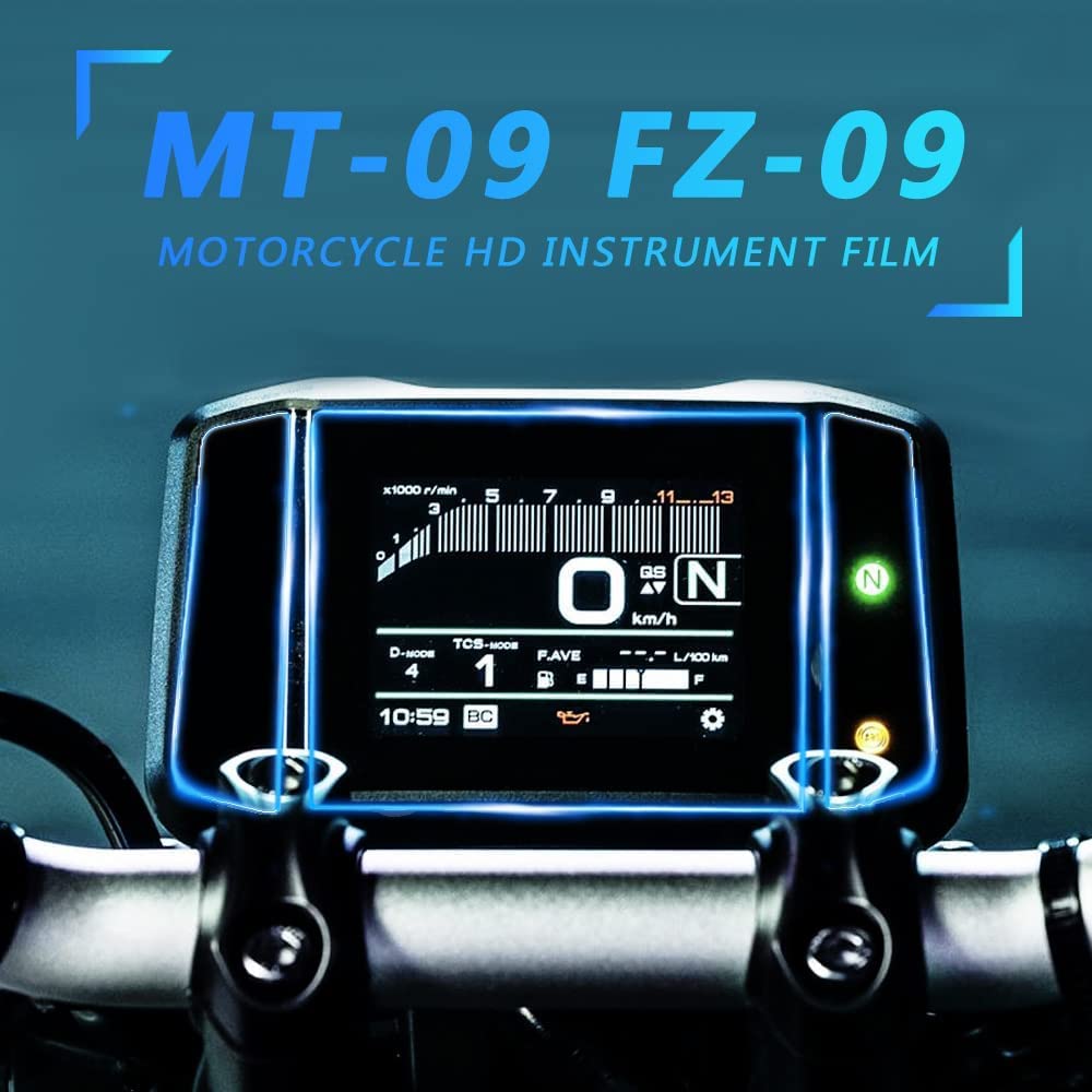 Per MT-09 FZ-09 2021-2022/MT-09 2021-(SP)/XSR900 2022 Cruscotto Cruscotto Pellicola Protettiva Antigraffio Pellicola Protettiva (2 Set)