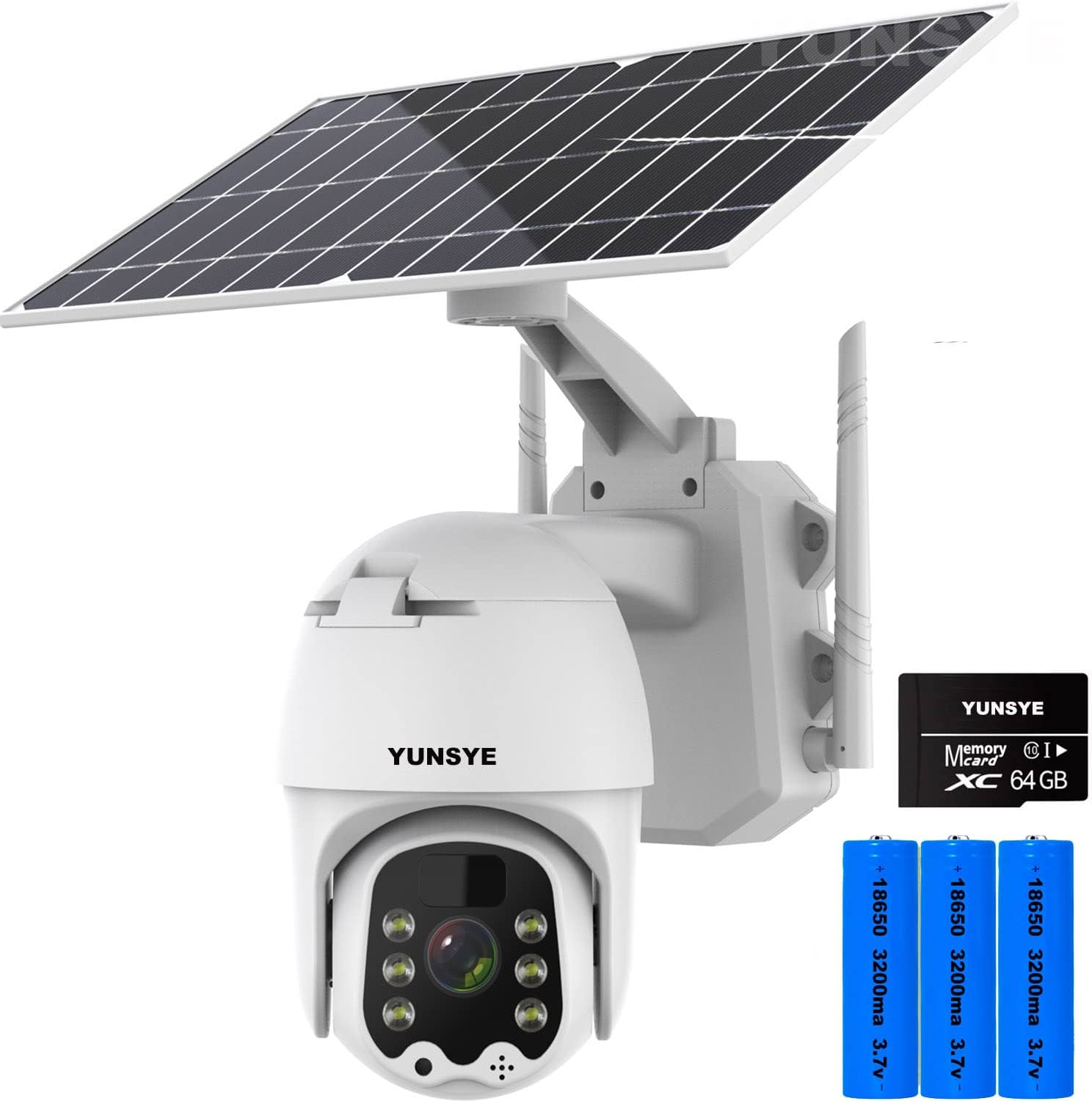 4MP 4G Solar Powered Camera. PTZ Wireless Surveillance Camera. Radar Motion  Detection. Full-Color Night Vision 2-Way Audio. Pan Tilt. Cloud Storage.  64GB Card (White 4G 4.0MP) : Buy Online at Best Price