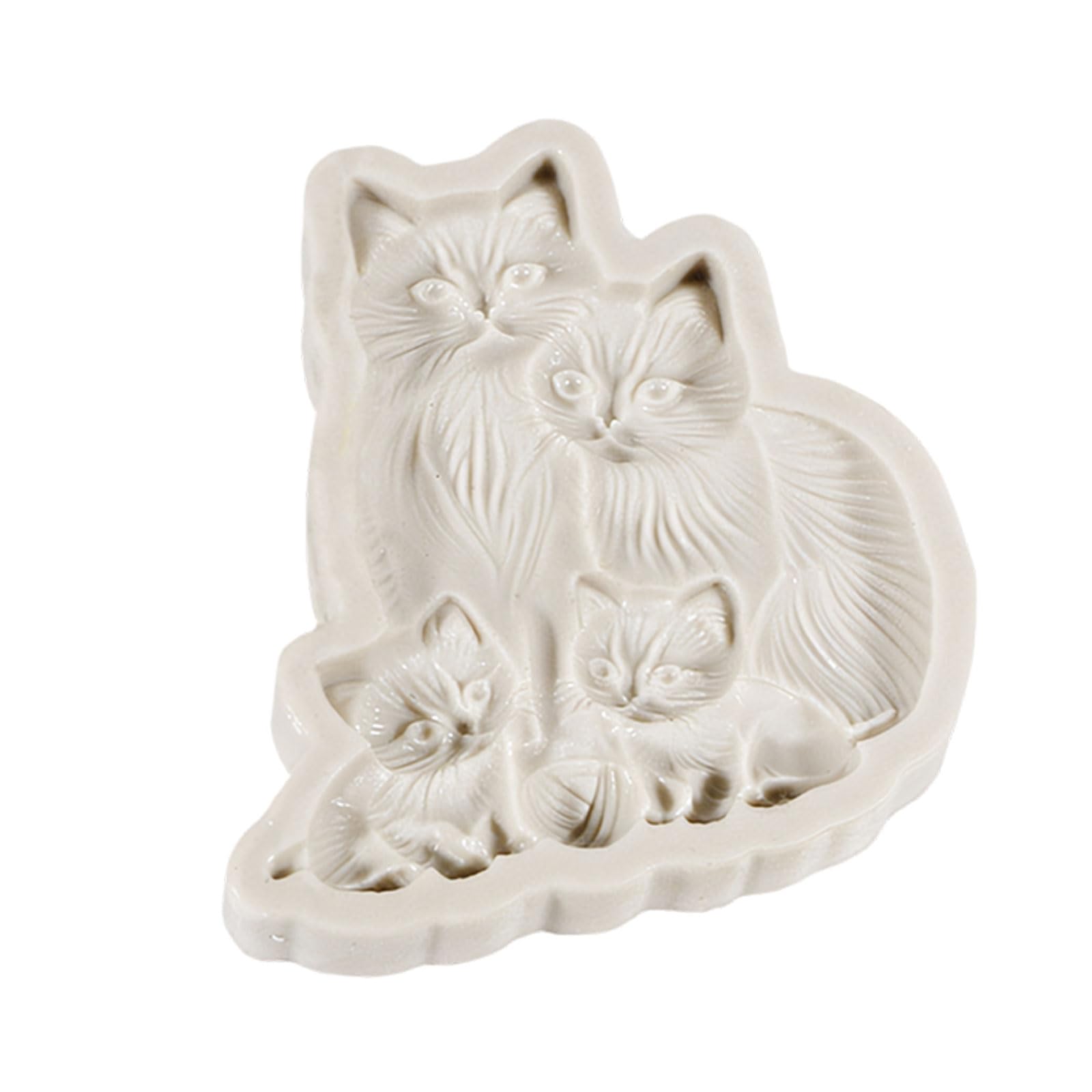 PANGBOER Cats Family Silicone Molds Food Safe Silicone Temperature Resistant for Epoxy Resin Soap Home Decoration Elastomer Candy Cast