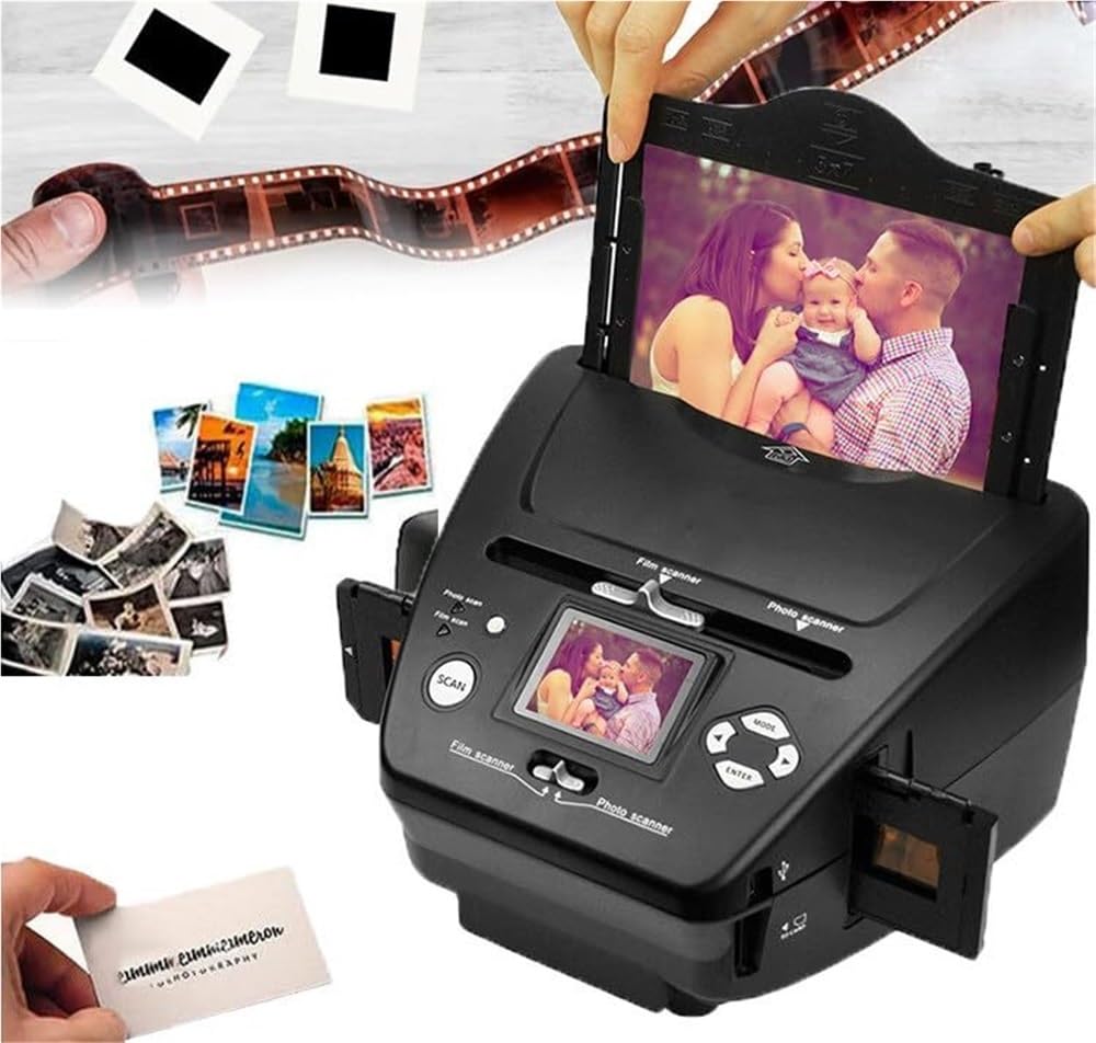 16mp Digital Scanner (3 * 5/4 * 6/5 * 7 Paper Photos), 135 (35mm) Negative Film Scanner + Business Card Sorting Ocr Software for Saving Film-image-4