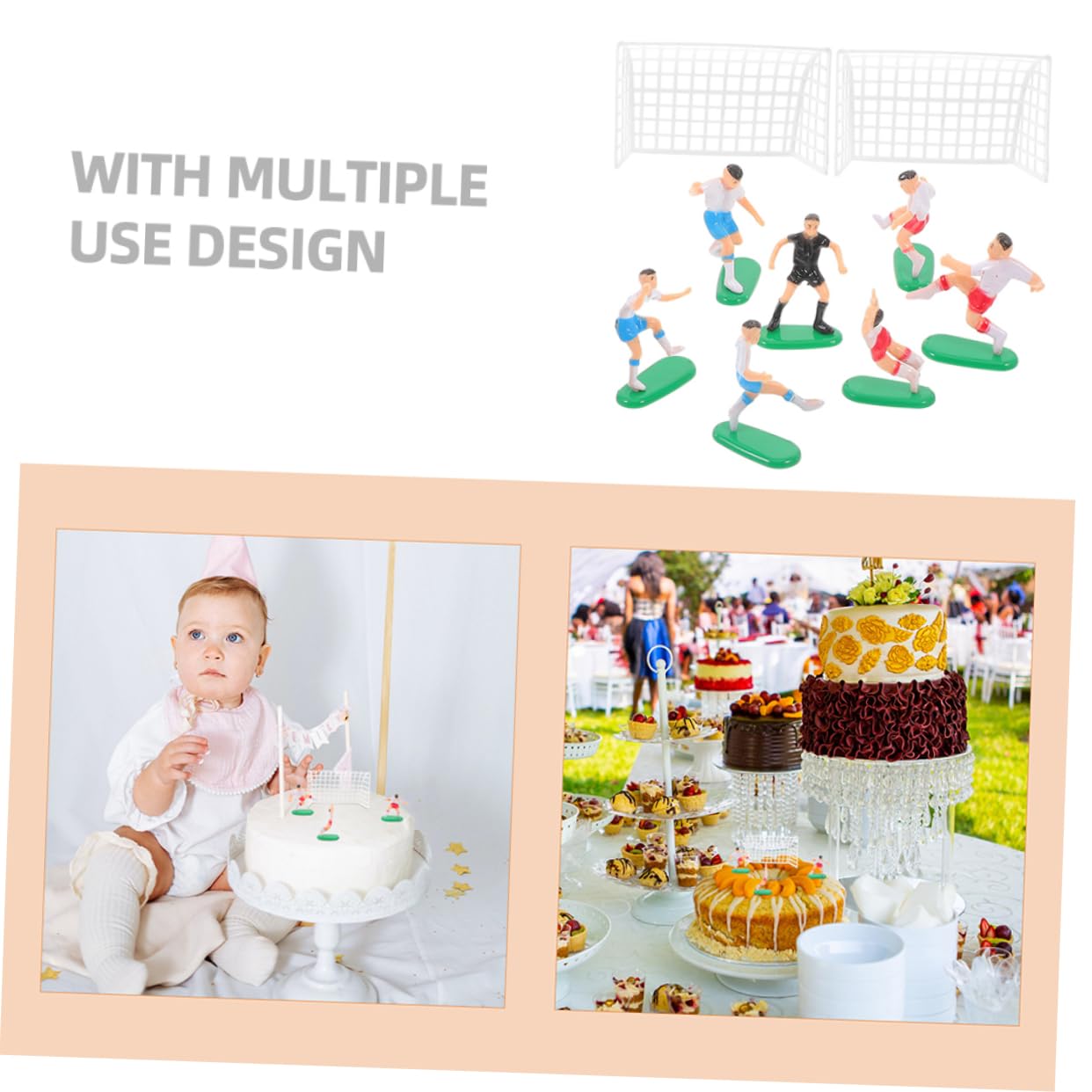 Amosfun 4sets Decorazioni Per Toppers Per Compleanno e Accessori Per e Riusabile e Usare