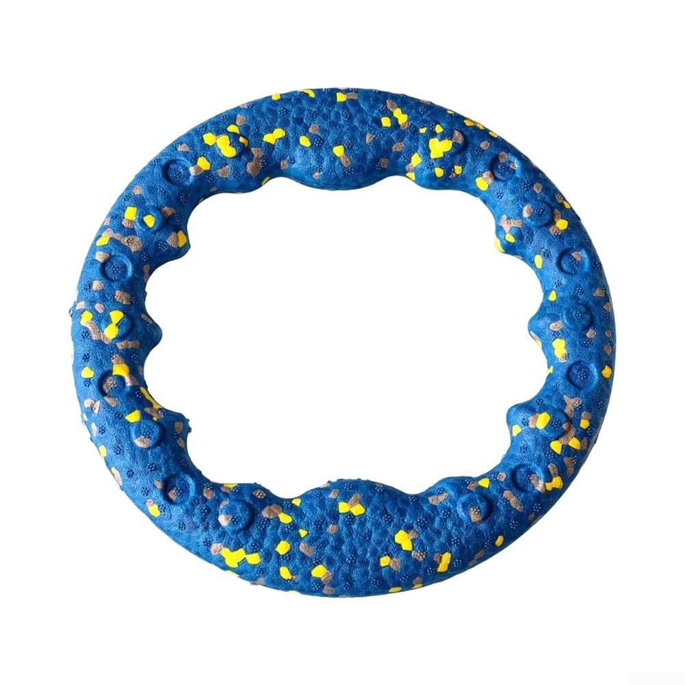 Dog Toy Ring And Football Set E-TPU Chew Resistant Floating | E-TPU Material, Floats In Water, Dental Cleaning Texture, Bright Colours For Visibility, 2-piece Set For Fetch