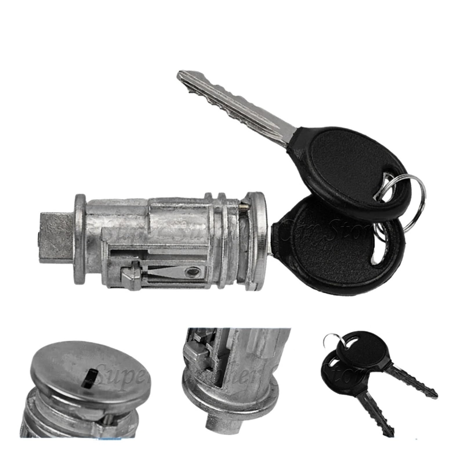 Convient for Dodge Caravan for Jeep Cherokee for Plymouth for Chrysler Voyager, interrupteur de cylindre de verrouillage d'allumage, clés 5003843AA 5003843AB