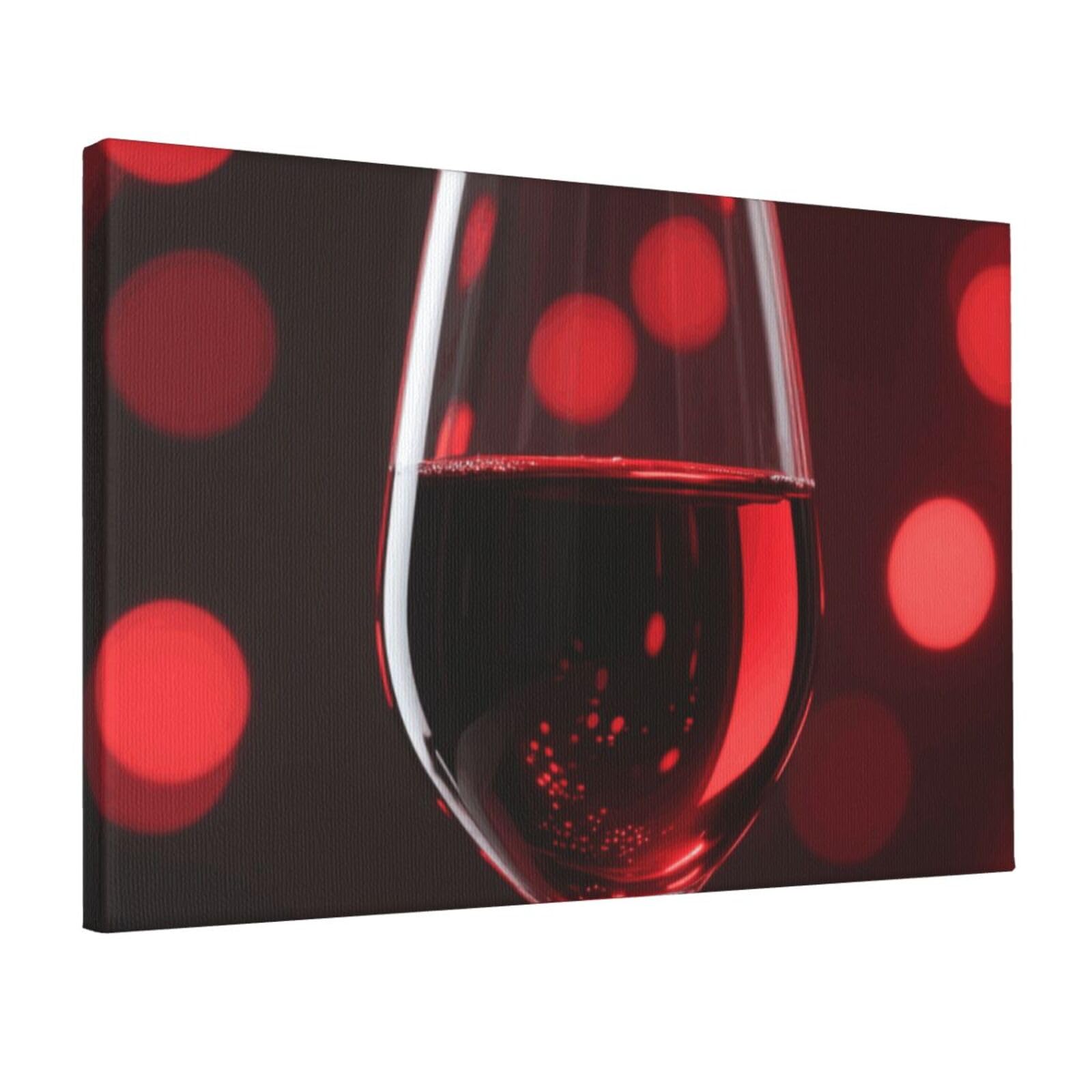 Fodpand Red Wine Background Unframed Canvas Wall Art,Modern Posters Print Wall Decor Canvas Oil Painting For Bedroom Living Room Bathroom Wall Hanging Artwork Ready To Hang 12"X18"