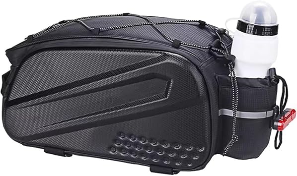 Universal Bike Rack Bag,Large Capacity Water-Resistant Stable Rear Bike Rack Bag with Adjustable Straps for Secure & Organized Daily Commute