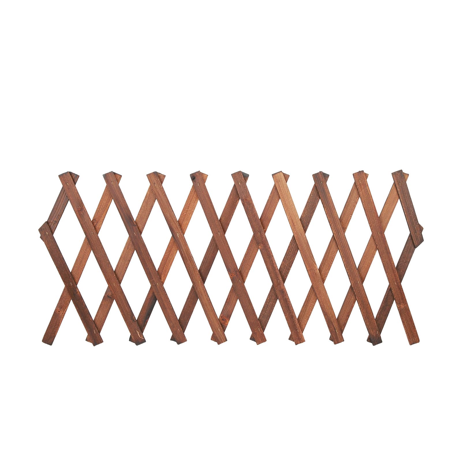 Goshyda Expandable Wooden Lattice Fence, Outside Garden Trellis Support for Climbing Plants Decorative Lattice Trellis, 10“ X 70”