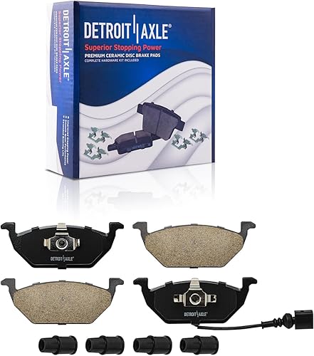Miniatura 7 de Detroit Axle - Kit de freno delantero para Volkswagen Golf Jetta City Beetle Rotores de freno de disco de repuesto pastillas de freno de cerámica: