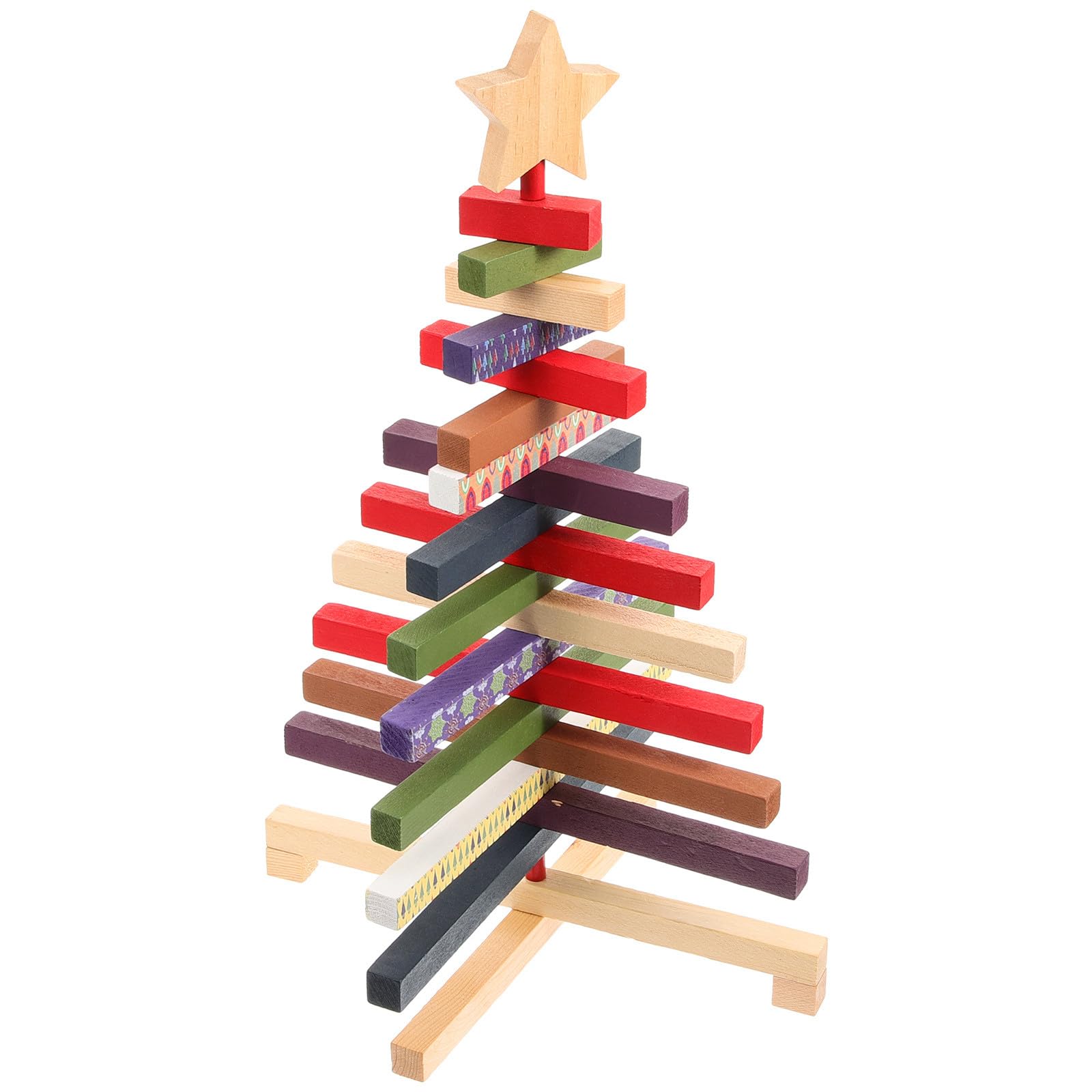 Árbol de Navidad de madera giratorio TOPPERFUN, el adorno festivo ideal para regalar
