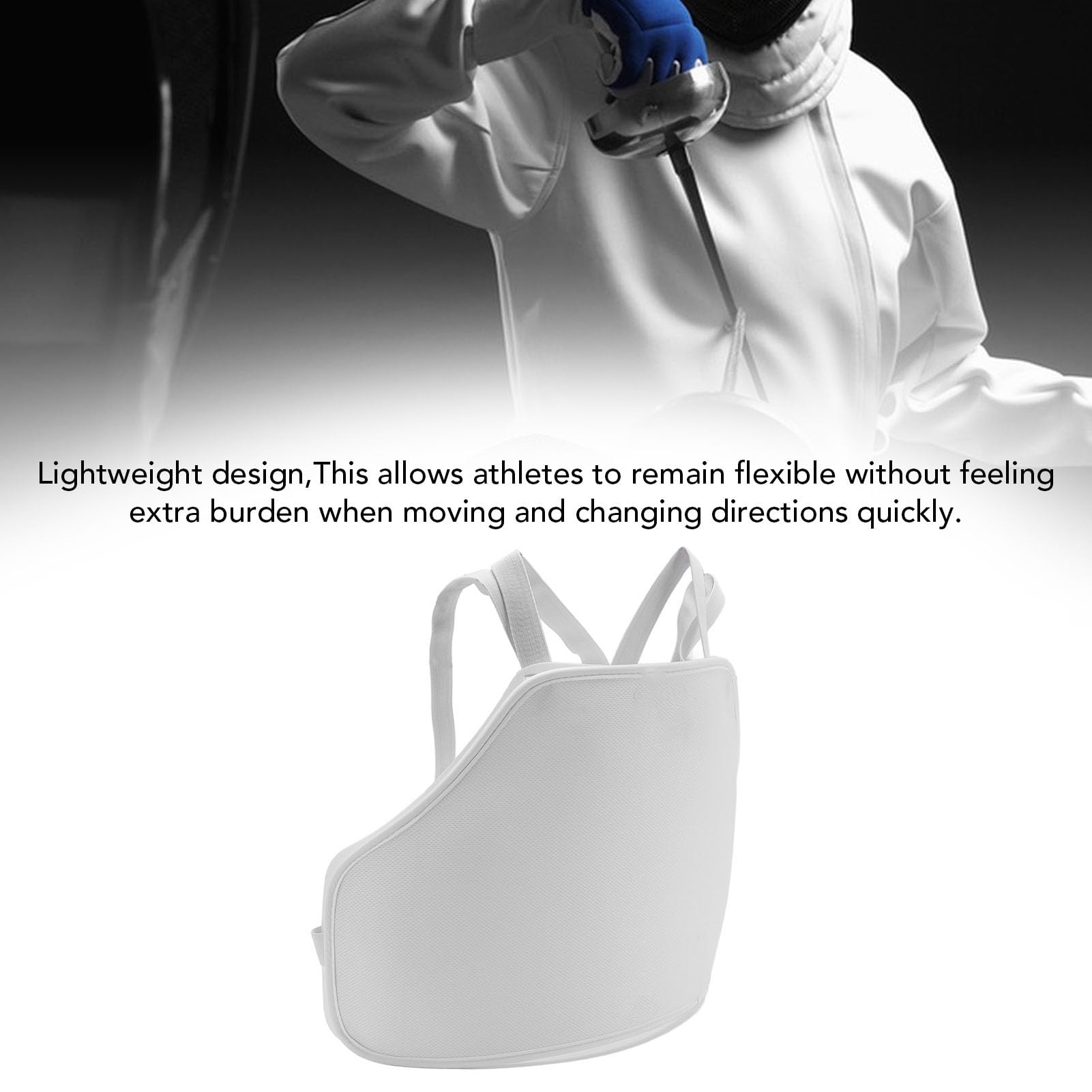 Haofy Protezione per il Torace da Scherma Design Ergonomico Ad Alta Resistenza per Uomo Plastica Leggera Resistente Agli Urti 1 Pezzo