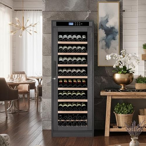 SENPUST 102 Bottles Grape Wine Refrigerator Multi-Tiered Cabinet with Touch