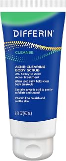 Differin Acne-Clearing Body Scrub with 2% Salicylic Acid & 1% Glycolic Acid for Back, Shoulders, Chest - 8oz