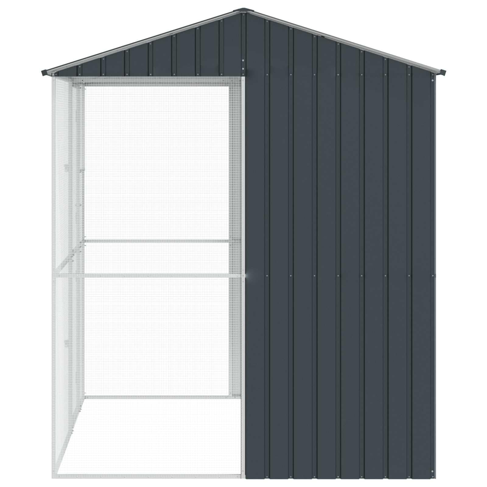 Generisch Vogelkäfig Anthrazit 215 x 210 x 247 cm Verzinkter Stahl,Tier- & Haustierbedarf,Haustierbedarf,Vogelbedarf,Vogelkäfige & -ständer-3325174