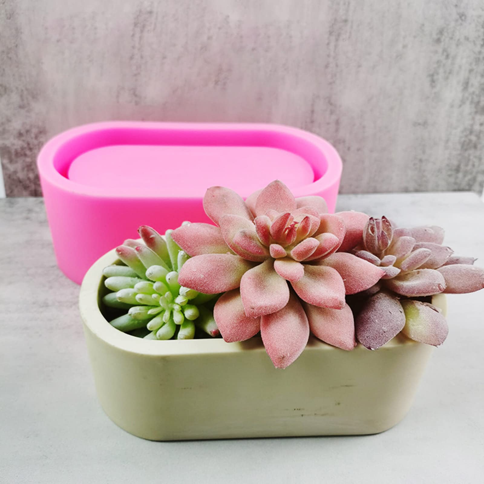 Stampo in silicone per vaso da fiori Vaso per cemento in gesso Stampo per argilla Stampo per vaso di fiori Stampi in silicone per calcestruzzo per resina