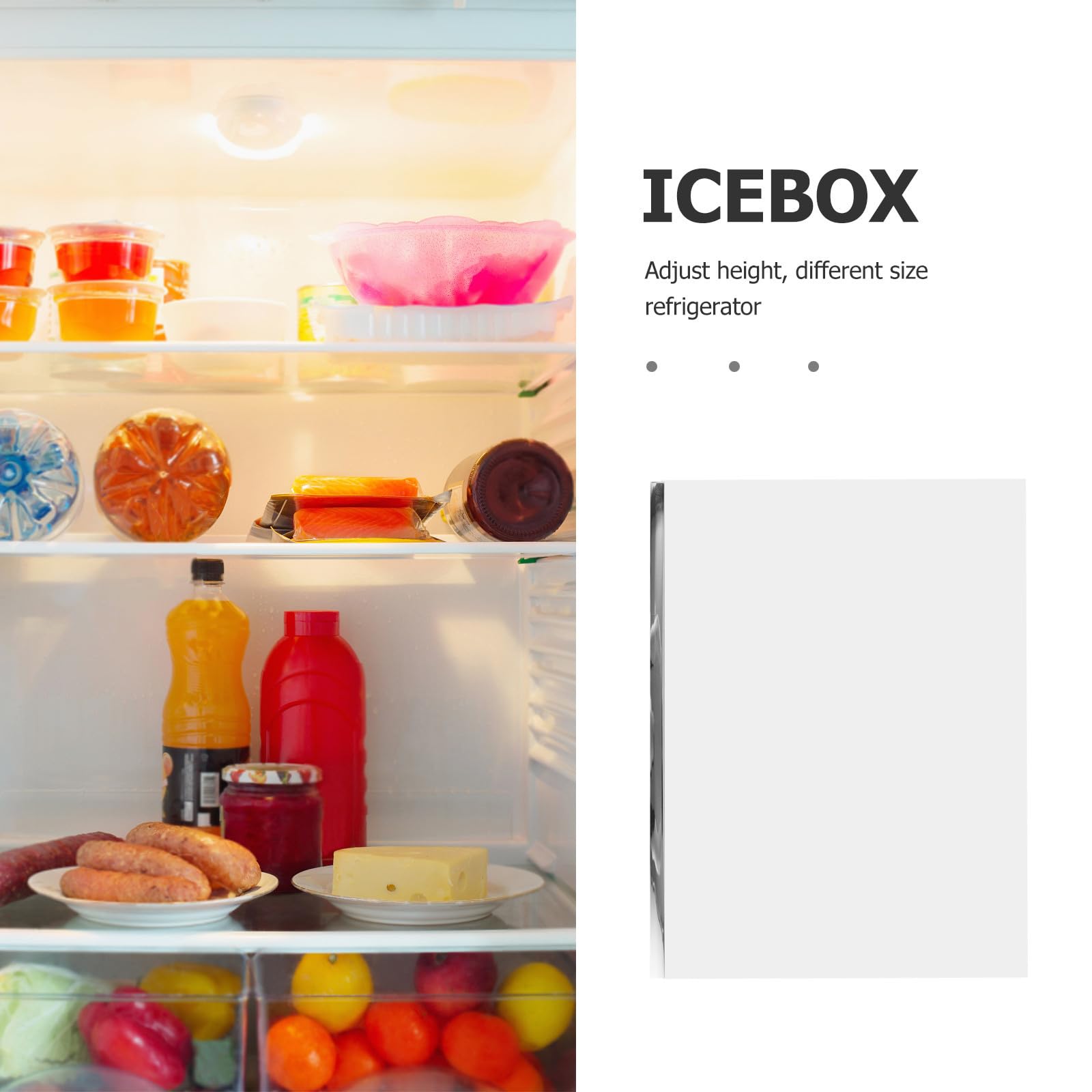 Alasum Estante Divisor de Vidrio para Refrigerador de Reemplazo | Vidrio Templado, Resistente a Roturas, Instalación Sencilla, Organización Práctica y Ajuste para Congelador