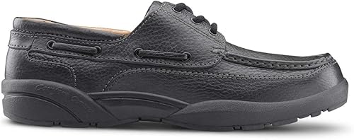 Miniatura 5 de Dr. Comfort Patrick - Zapatos náuticos terapéuticos para hombre, con parte superior de cuero, para diabéticos