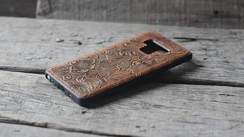 Miniatura 3 de JJNUSA Funda de cuero hecha a mano para Samsung Galaxy Note 9 Funda trasera