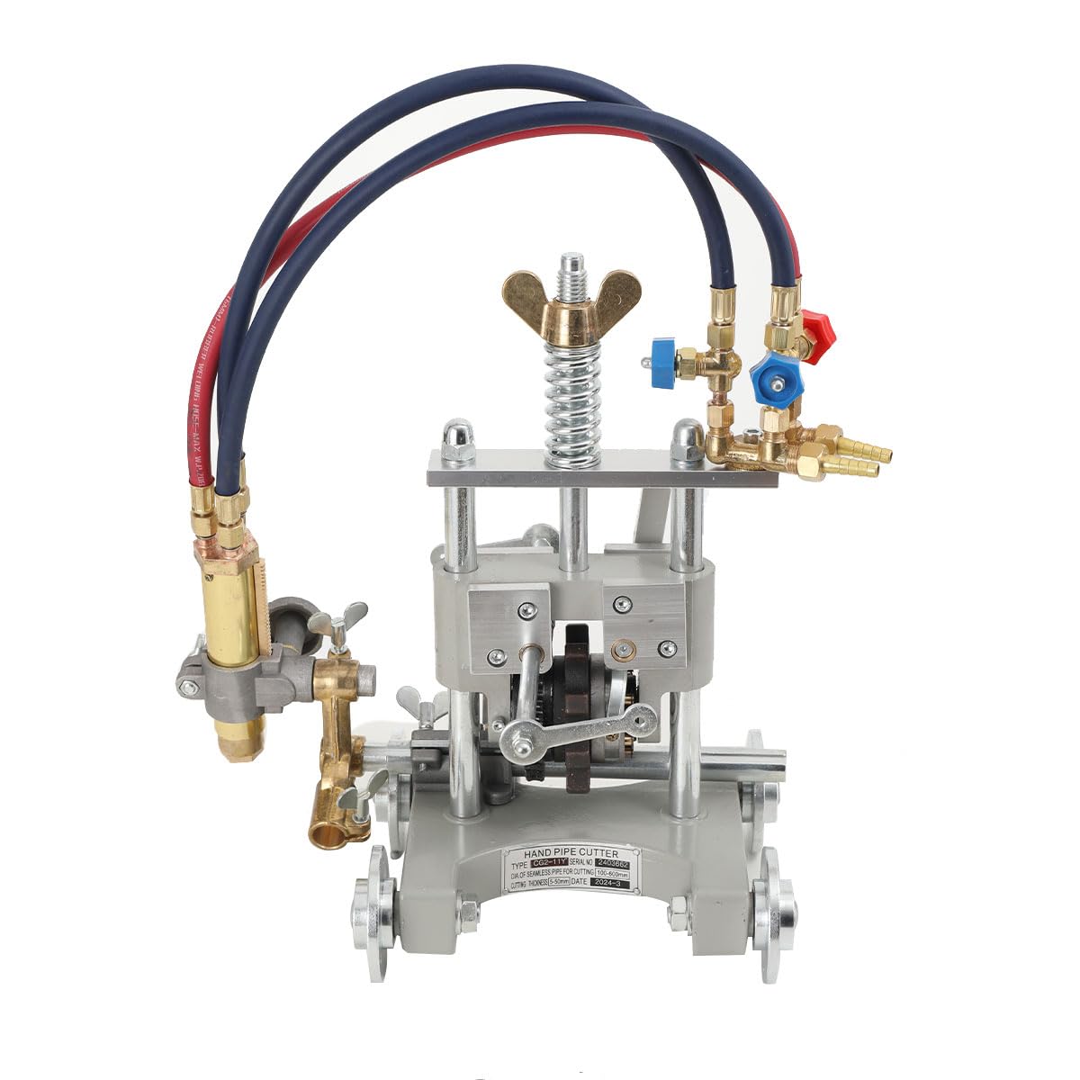 SOFEDY Manual Tunnel Pipe Gas Cutting Machine CG2-11Y Torch Beveling Gas Cutter Precise Hand Pipe Flame Cutter for Cutting Straight/Beveled Clean Edges