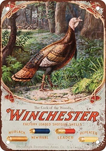 VEHFA 1905 Winchester Shotgun Shells Vintage Look Reproduction Metal Tin Sign 8X12 Inches