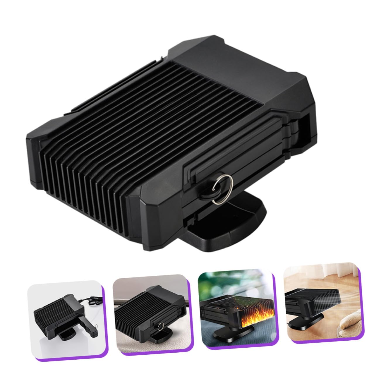 STOBAZA Tragbarer Auto Heizlüfter 12v mit ABS Gehäuse Einstellbare Fahrzeug Windschutzscheibenheizung und Auto Entfroster für Effizientes Nebel und Frostentfernen