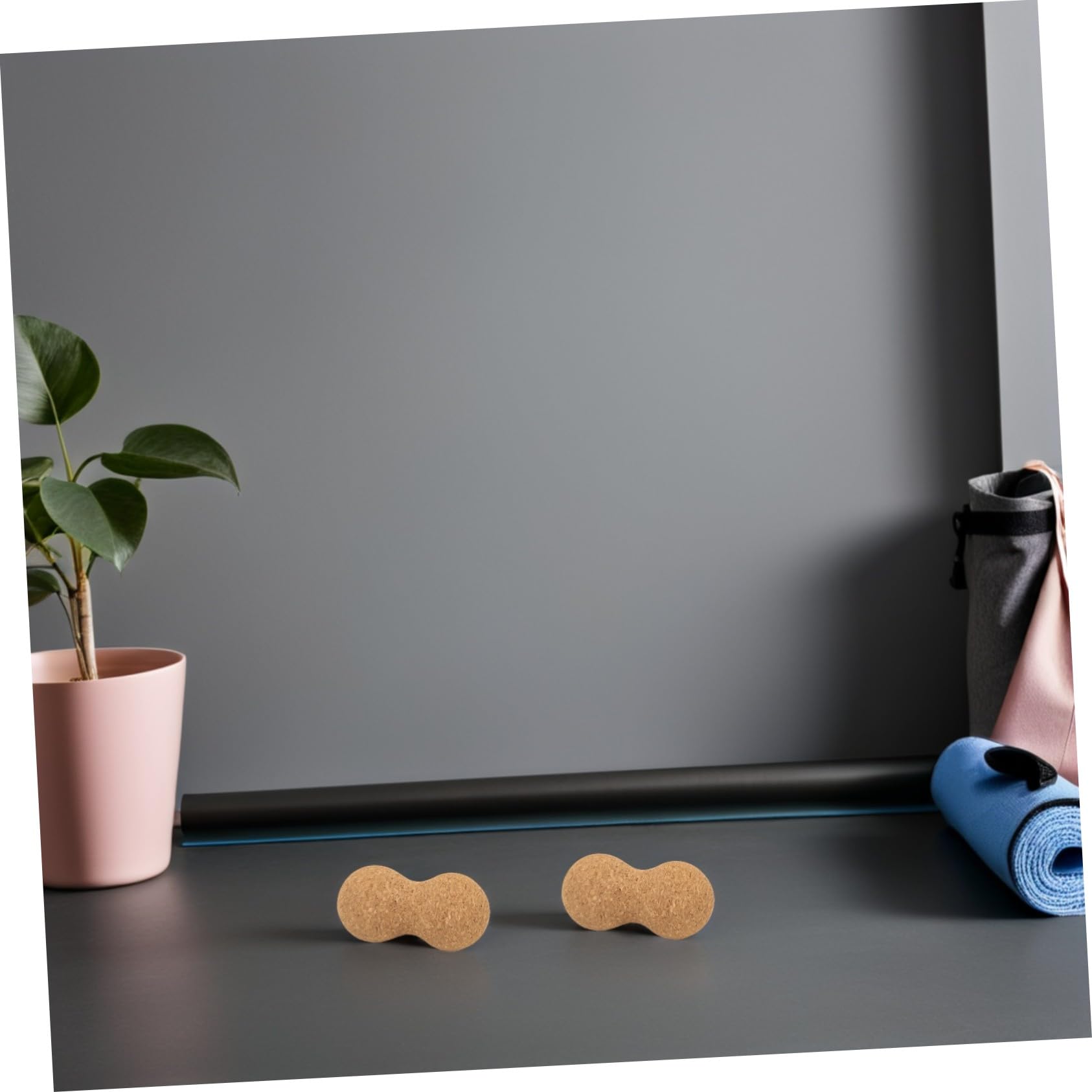 2piezas Bola de Fascia de Corcho para Masaje de Espalda Cuello y Pies Herramienta de Recuperación Muscular Bolas de Masaje de Yoga para Relajación de Profundo Unidades