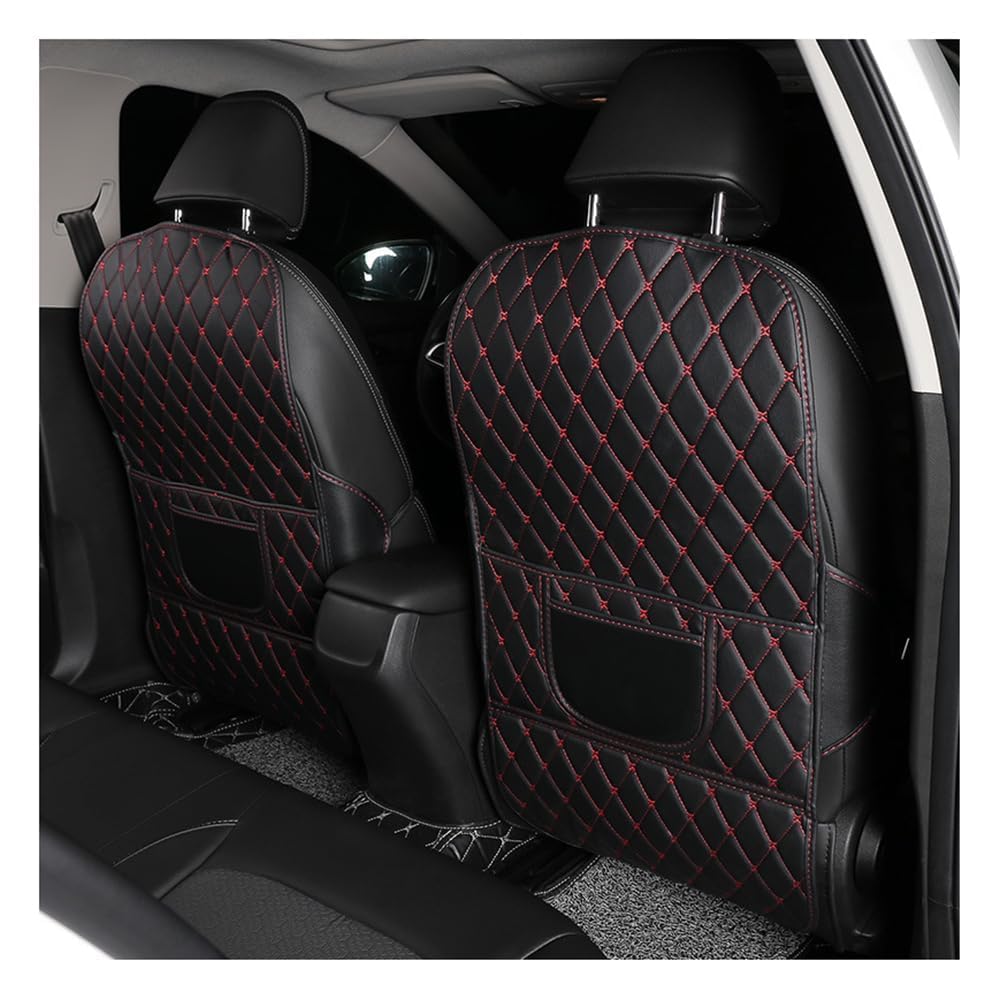 XCVFSRW 2PCS Car PU Leather Seat Back Anti Kick Pad, for BMW IX SUV I20 Front backrest Waterproof Anti-dirty Protector Interior Accessories,B