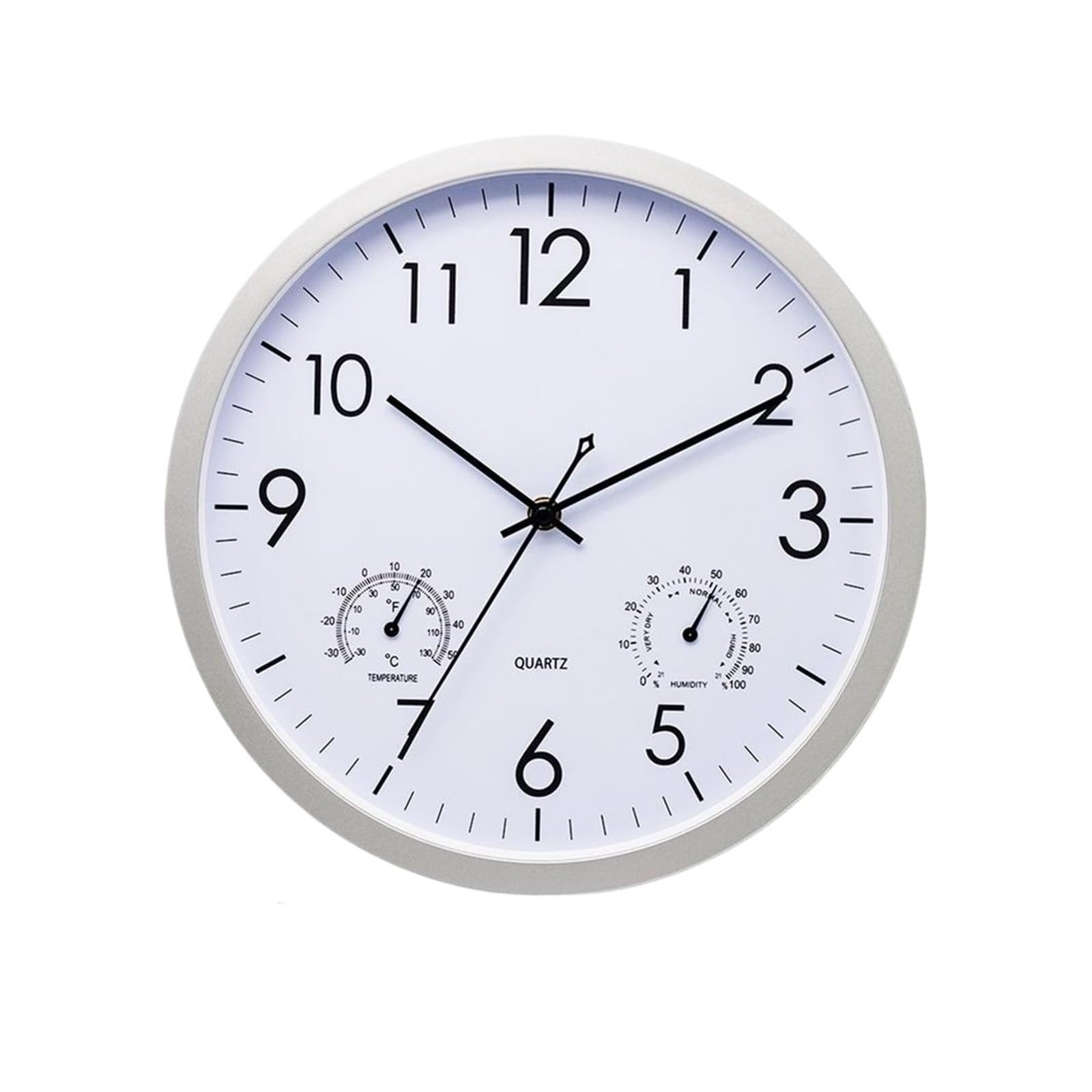 YUPLIODSX Wall Clock Outdoor Clocks Waterproof 12in Outdoor Clocks for Patio Silent QuartzWall Clock Waterproof Outdoor Weather Station Clocks(WHITE-30CM)